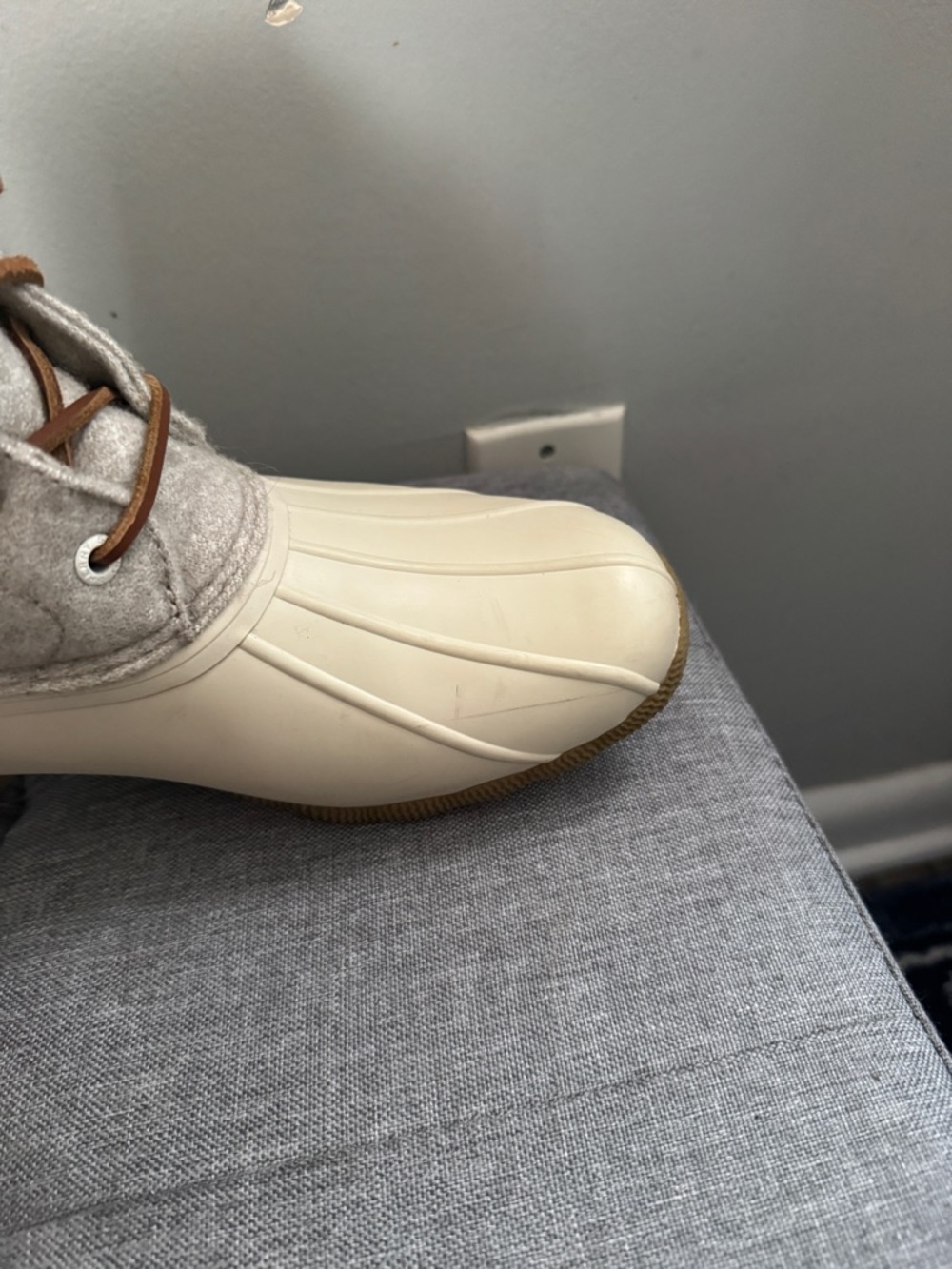 Sperry Cream and Tan Waterproof Duck Boots - Picture 12 of 13